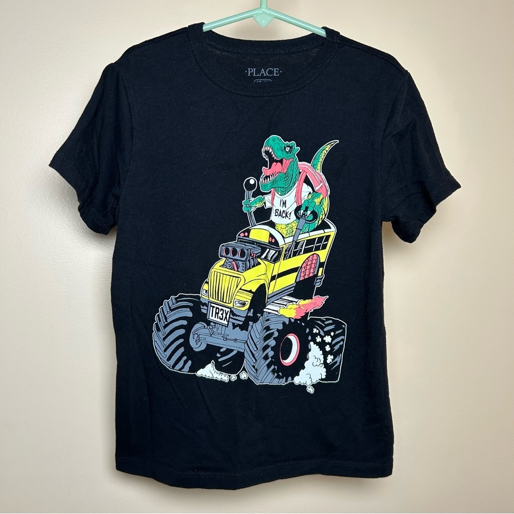 Monster Truck Bus Dinosaur Graphic Tee | Size 5/6 | The Children’s Place | Black